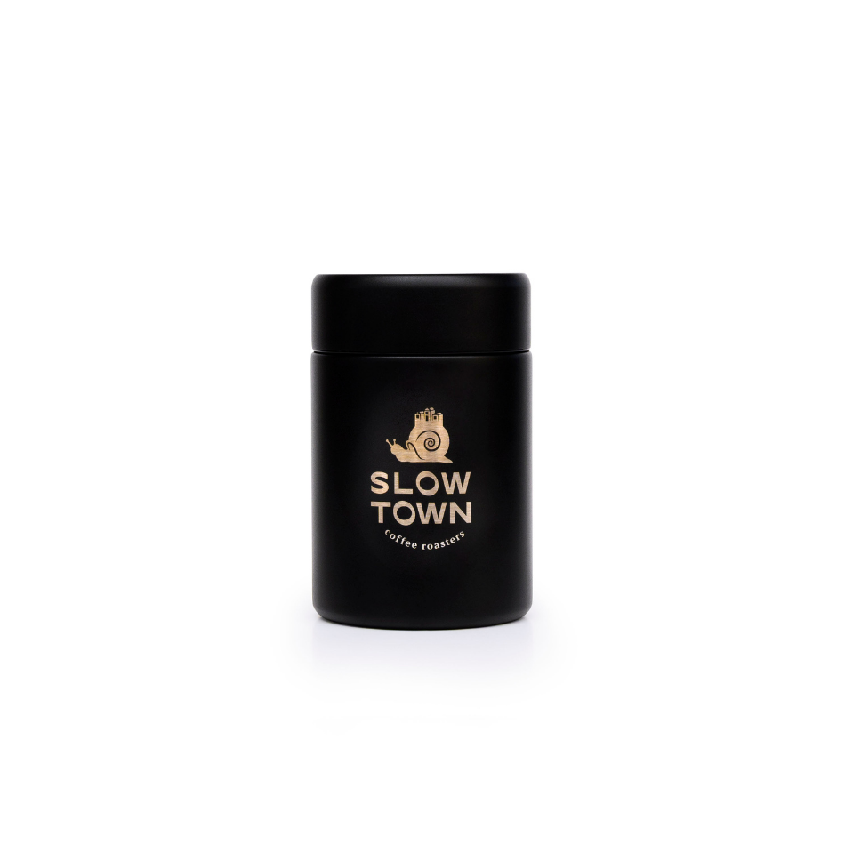 Coffee Canisters black front